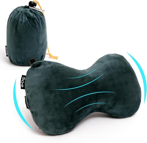 AirComfy Travel Pillow for Car, Airplane or Lumbar Support Neck Travel and Back Cushion for Lower Back Pain