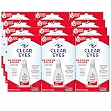 Clear Eyes Eye Drops, Redness Relief, Handy Pocket Pal 0.2 Fl Oz (Pack of 12)
