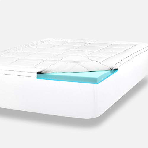 Book Cover ViscoSoft 4 Inch Pillow Top Gel Memory Foam Mattress Topper Twin XL | Serene Dual Layer Mattress Pad