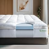 ViscoSoft 4 Inch Pillow Top Memory Foam Mattress Topper Twin XL - Cooling CertiPur-US Certified - Extra Long Hybrid Lux Dual Layer Mattress Pad - Perfect for College Dorms