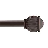 Kenney KN71713 5/8" Beckett Decorative Window Curtain Rod, 48-86"
