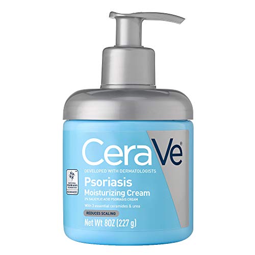 Book Cover CeraVe Moisturizing Cream for Psoriasis Treatment | 8 Oz | With Salicylic Acid & Urea for Dry Skin Itch Relief | Fragrance Free
