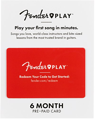 Fender Play - Instructional, Learn to Play Guitar Lesson Platform for Beginners - 6 Month Prepaid Gift Card