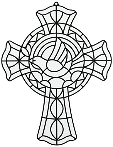 Melissa & Doug Stained Glass Made Easy - Cross Arts & Craft Kit