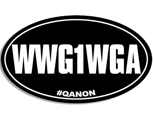 Book Cover American Vinyl Oval WWG1WGA Sticker (Where we go one we go All q qanon Trump GOP)
