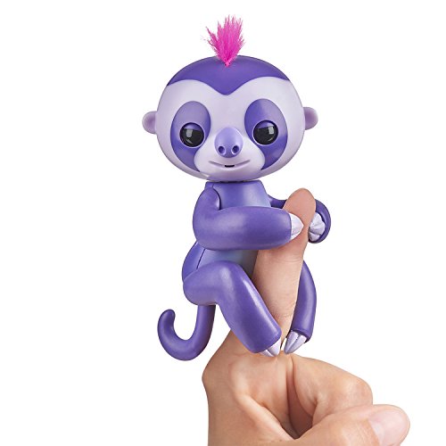 Book Cover Fingerlings Baby Sloth - Marge (Purple) - Interactive Baby Pet - by WowWee