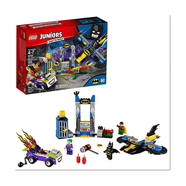 Book Cover LEGO Juniors/4+ DC The Joker Batcave Attack 10753 Building Kit (151 Piece)