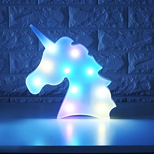 Book Cover WHATOOK Colorful Unicorn Light,Changeable Night Lights Battery Operated Decorative Marquee Signs Rainbow LED Lamp Wall Decoration for Living Room,Bedroom,Home, Christmas Kids Toys