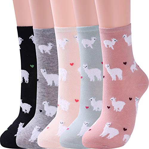 Jeasona Women's Cute Animals Socks for Girls Funny Funky Novelty Socks - - One Size