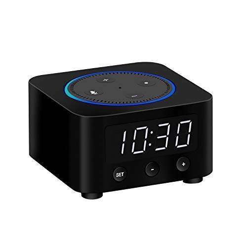 Book Cover Clock Stand for Amazon Echo Dot (only fits with The Previous Generation of Echo Dot - Echo Dot 2nd Gen) - Black
