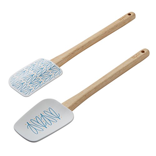 Book Cover Ayesha Collection Spatula Spoonula Set, 11.5-Inch, Two Piece, Mix Colors -