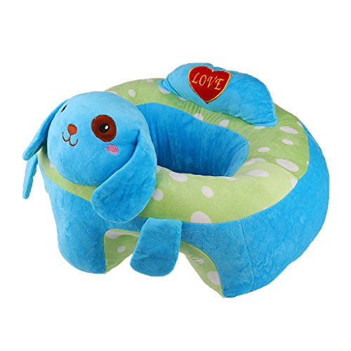 MonkeyJack Colorful Baby Support Seat Learn Sit Soft Chair Cushion Sofa Plush Pillow Toys - Blue Dog