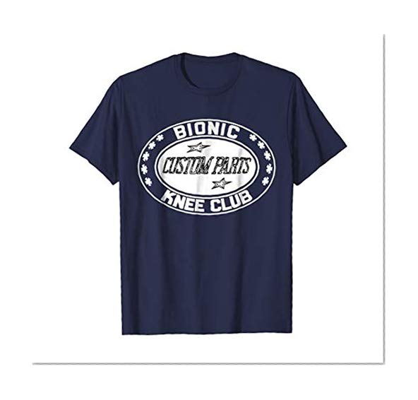 Mens Funny Bionic Knee Replacement Surgery T-Shirt Men's Women's 2XL Navy