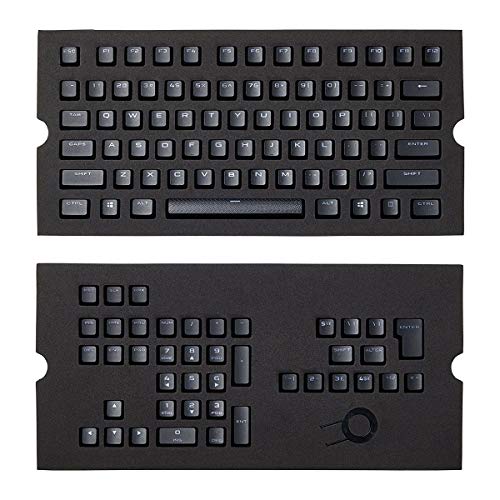 CORSAIR PBT Double-Shot Keycaps Full 104/105-Keyset - RGB & Backlit Compatible â€“ for Mechanical Keyboards - FPS MOBA MMO - Black
