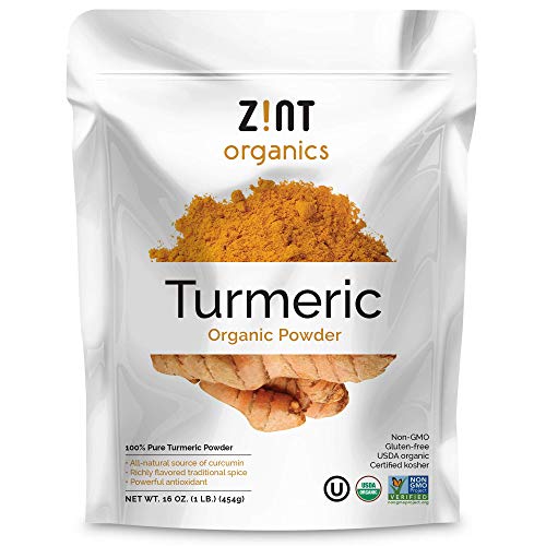 Zint Organic Turmeric Powder (16 oz): Raw Turmeric Root Curcumin Powder Spice, Lab Tested