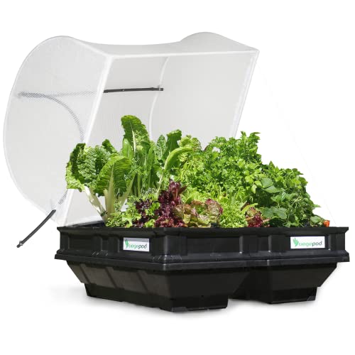 Book Cover Vegepod - Raised Garden Bed - Self Watering Container Garden Kit with Protective Cover, Easily Elevated to Waist Height, 10 Years Warranty (Medium)
