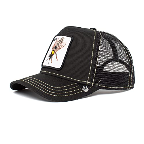 Goorin Bros. The Farm Adjustable Snapback Mesh Trucker Hat, Black (Bee), One Size