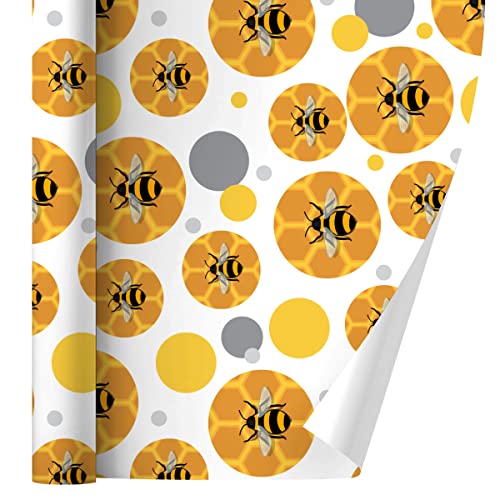 GRAPHICS & MORE Bee on Honeycomb Gift Wrap Wrapping Paper Roll