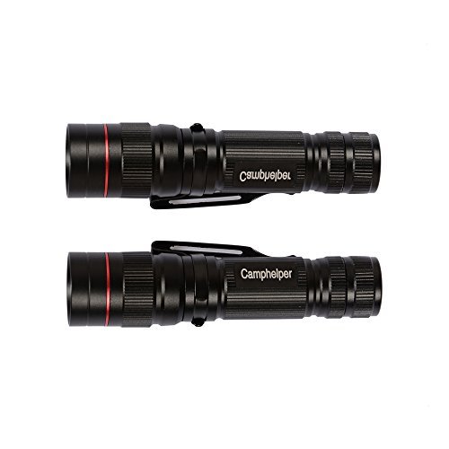 Pack of 2, Mini Aluminum LED Flashlight with Clip, 3 Light Modes, Ultra Bright, Water Resistant Handheld Flashlight Keychain Flashlight for Hiking, Camping, Fishing and Indoor Outdoor Use