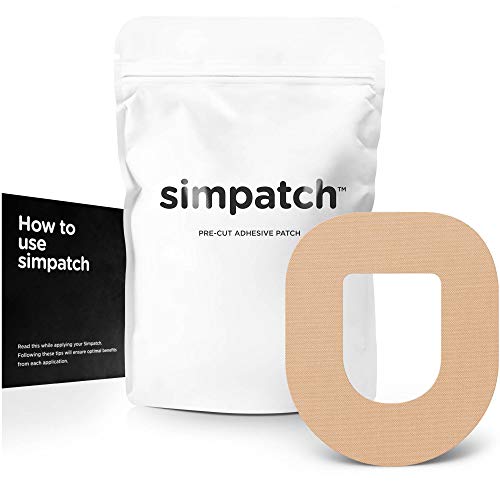 Book Cover SIMPATCH Adhesive Patch for OmniPod - Pack of 25 - Multiple Colors Available (Beige)