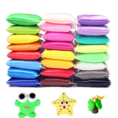 Szsrcywd Air Dry Clay,24 Colors DIY Modeling Clay Ultra Light Molding Magic Clay