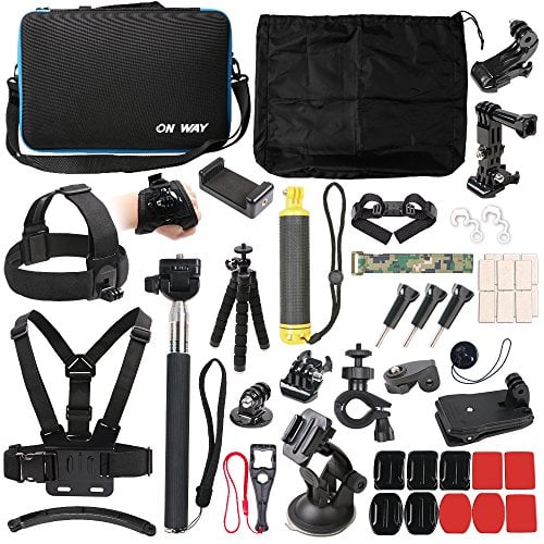 Book Cover 50 in 1 Basic Common Action Camera Outdoor Sports Accessories Kit for Gopro Hero 7/6/fusion/5/Session/4/3/2/HD/HERO+ SJ4000/5000/6000/Xiaomi Yi/AKASO/APEMAN/DBPOWER/Sony Sports DV and More