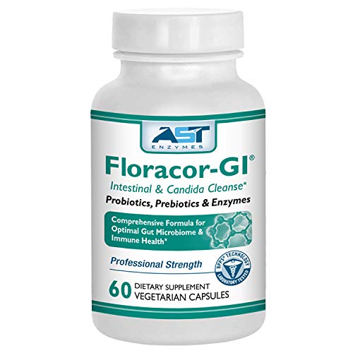 AST Enzymes Floracor-GI Probiotic Intestinal Health 60 Capsule Bottle