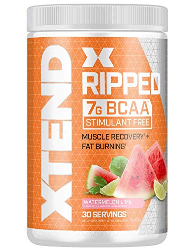 Book Cover Scivation Xtend Ripped Bcaa Powder, Watermelon Lime, 30 Servings - Stimulant Free Branched Chain Amino Acids, Keto Friendly, bcaas, for Muscle Recovery with Cla & L Carnitine (Packaging May Vary)