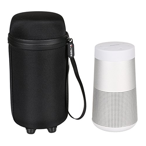 Book Cover LTGEM Case for Bose SoundLink Revolve Bluetooth Speaker with Mesh Pocket-Black