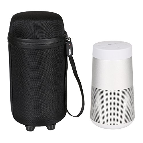 LTGEM Case for Bose SoundLink Revolve Bluetooth Speaker with Mesh Pocket-Black