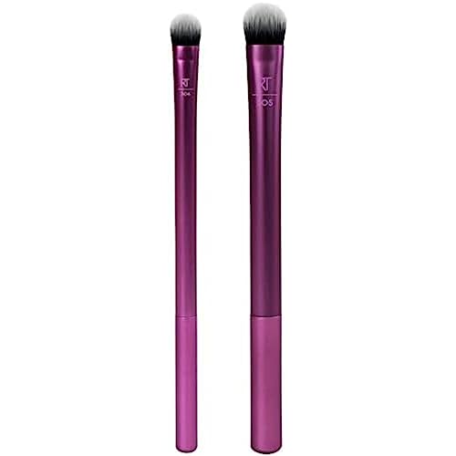 Real Techniques InstaPop Eye Brush Eyeshadow Duo, Purple, 2 Count