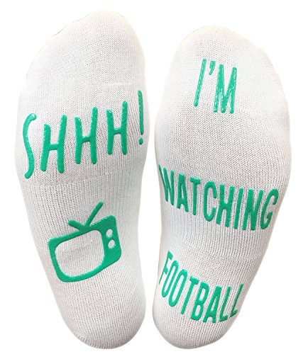 "Shhh I'm Watching Football" Funny Socks - Perfect Novelty Gift For F'ball Fans!