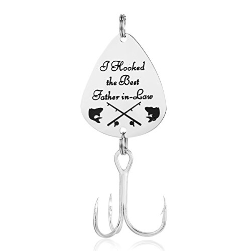 ELOI Father in Law Gift I Hooked the Best Father in-law Fishing Lure Wedding Christmas Fathers Day Fisherman Gift