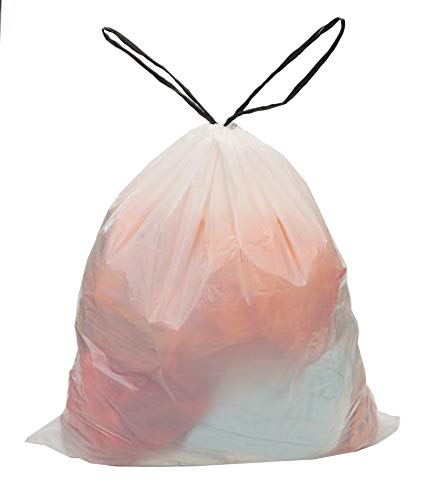 Besli 5-6 Gallon DrawString Strong Trash Bag Garbage Bag (5-6 Gallon(90 Bags), White)