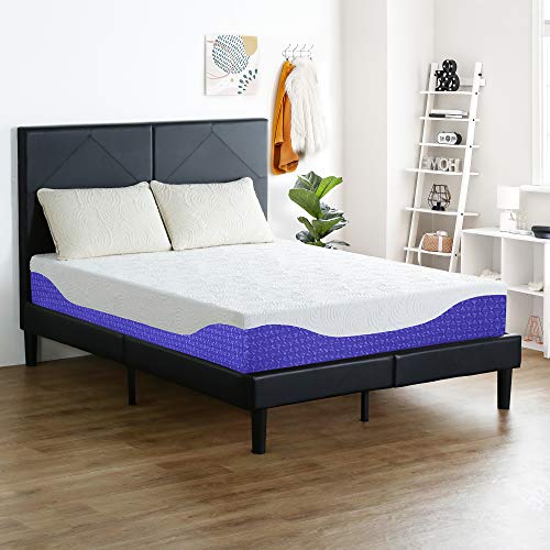 PrimaSleep 12 Inch Multi-Layered I-Gel Infused Memory Foam Mattress/Cobalt Blue/King