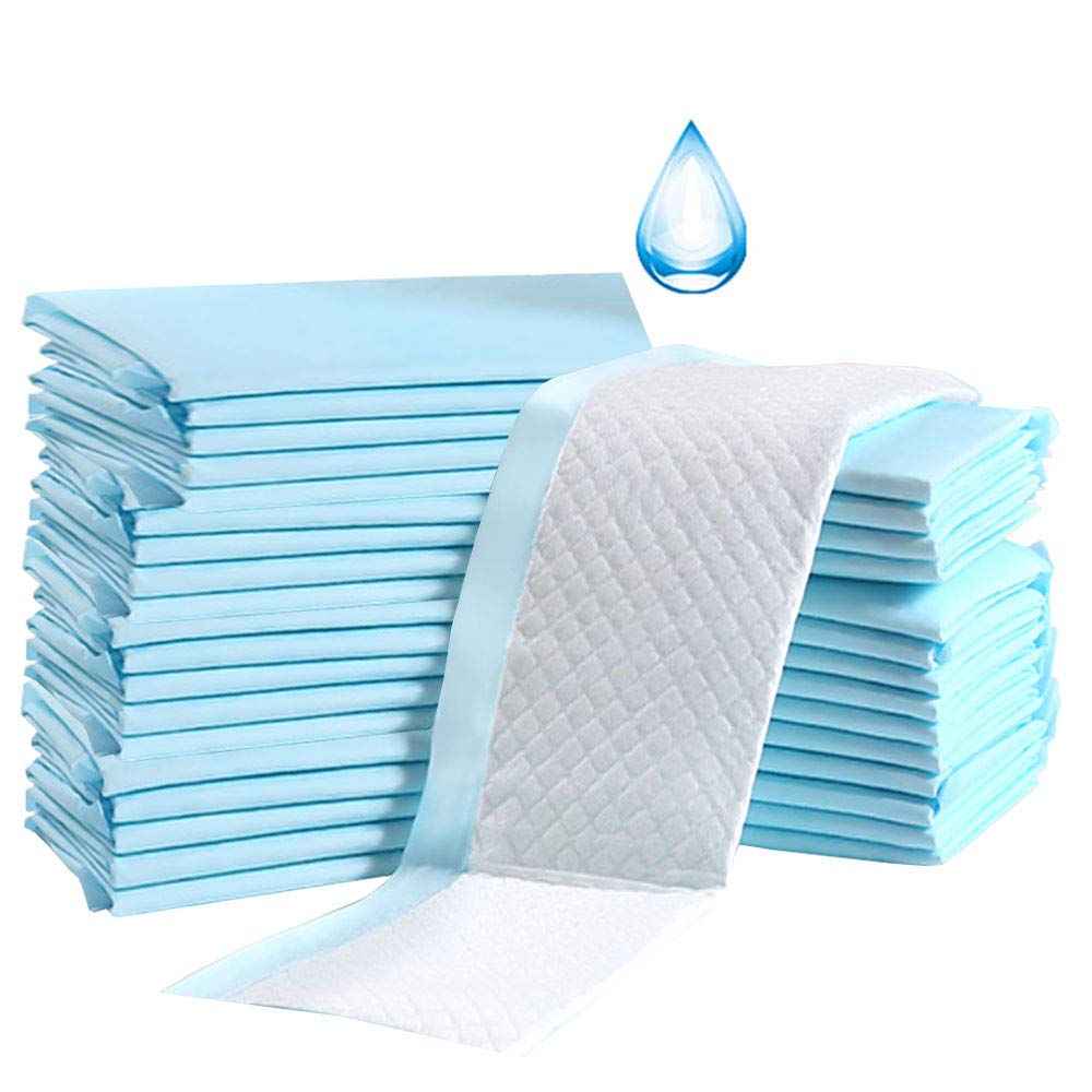 Book Cover Baby Disposable Underpad 100 Count Incontinence Changing Pad Baby Diapers Newborn Pads Soft Breathable Waterproof Leak Proof Quick Absorb 13X18 Inch