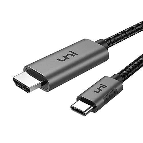 Book Cover USB C to HDMI Cable for Home Office 6ft (4K@60Hz), uni USB Type C to HDMI Cable, Thunderbolt 3 Compatible with MacBook Pro 2021/2020, MacBook Air,iPad Pro 2021, Surface Book 2, Galaxy S20 and More