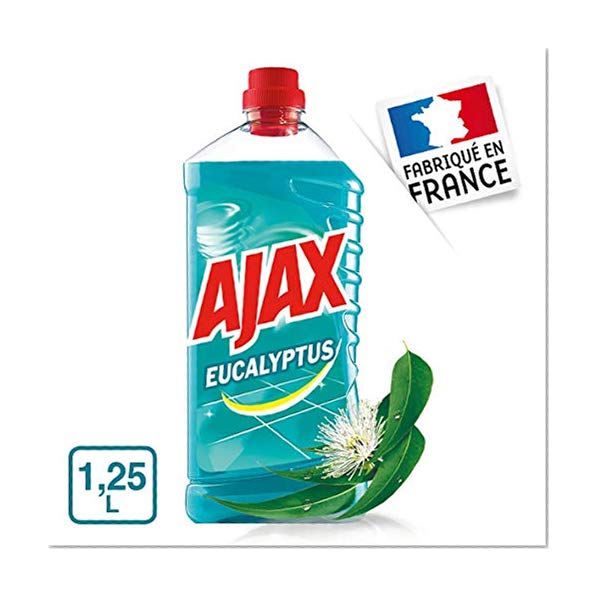 Ajax Nettoyant Sol Rel Eucalyptus 1,25 L - Lot de 4