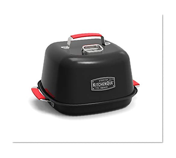 Charcoal Companion CC4132 KitchenQue Indoor Stovetop Smoker, 15.5" x 12.7" x 9.7", Black
