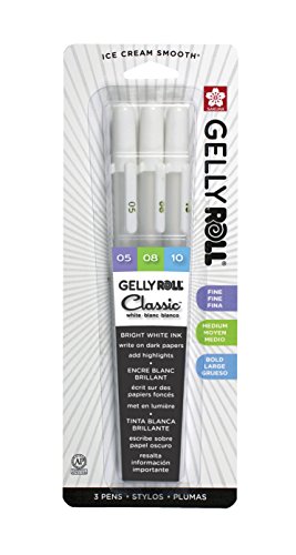 Book Cover SAKURA Gelly Roll Classic Bold Point Pens 3/Pkg-White
