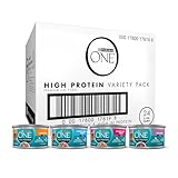 Purina ONE Natural, High Protein Cat Food Variety Pack, Chicken, Tuna, Salmon and Trout Recipes - (Pack of 24) 3 oz. Cans