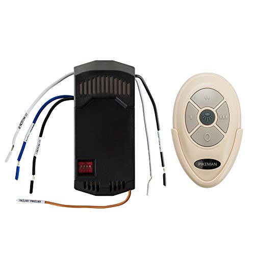 Pikeman Universal Ceiling Fan Remote Control Kit with Receiver Replacement for Harbor Breeze Hampton Bay Hunter Litex Westinghouse 3-Speed Light-Dimmer UC7030T KUJCE9603 L3HFAN35T1 FAN-35T FAN-28R