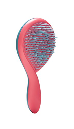 Michel Mercier Detangling Brush for Girl - Kids Hair brush Painless & Relaxing Small Brush for Girls Curly Hair, Wet or Dry Hair - Specially Designed for Young Hands (Thick)