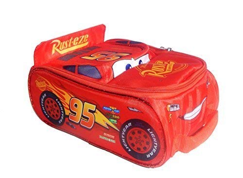 Book Cover DISNEY CARS 3 McQUEEN Light-Up Lead Safe Insulated Race Car Lunch Tote Box Bag