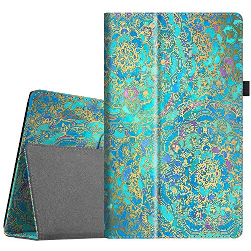Book Cover Fintie Folio Case for Amazon Fire HD 10 Tablet (Compatible with 7th and 9th Generations, 2017 and 2019 Releases) - Premium PU Leather Slim Fit Stand Cover with Auto Wake/Sleep, Shades of Blue