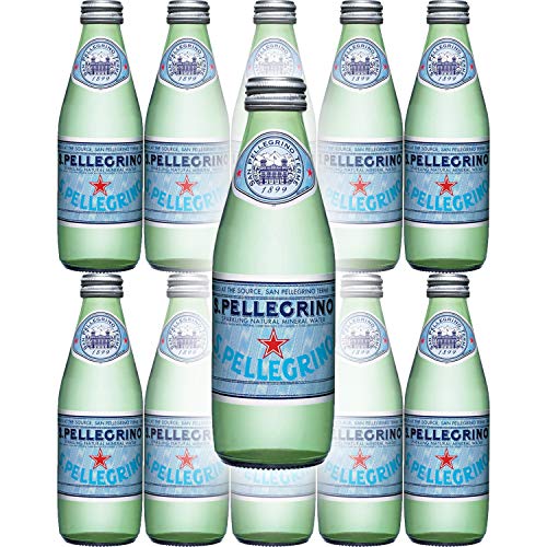 San Pellegrino Sparkling Natural Mineral Water, 8.45oz Glass Bottle (Pack of 10)