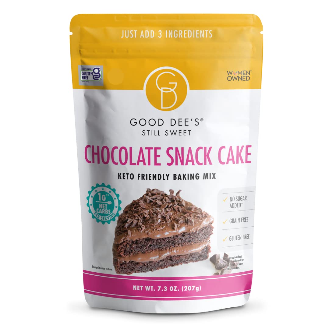 Book Cover Good Dees Low Carb Baking Mix, Chocolate Cake Baking Mix, Keto Baking Mix, No Sugar Added, Gluten Free, Grain-Free, Soy-Free, Diabetic, Atkins & WW Friendly (2g Net Carbs, 12 Serving) (Chocolate)