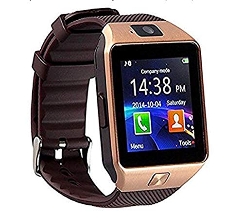DZ09 Bluetooth Smart Watch Touch Screen with Camera and SIM Card TF/SD Card Slot Pedometer Activity Tracker for iphone android phones Samsung HUAWEI PK GT08 A1 (Gold)