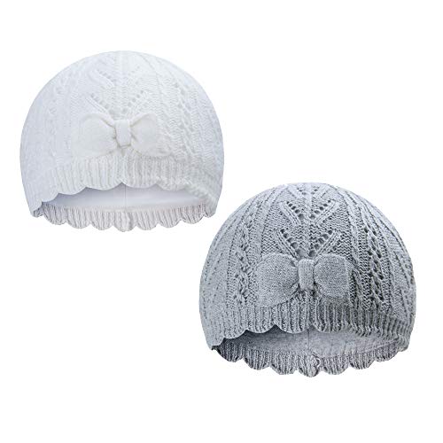 Vivobiniya Baby Hats Toddler Baby Girl Lovely Bowknot Knit Hats Toddler Beanies