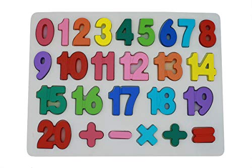 Book Cover KanCai Kids Wooden 1-20 Number Puzzle Board -Early Learning Toys 220x300x10mm (Numbers Puzzle)